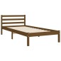 vidaXL Estructura cama con cabecero madera maciza marrón miel 90x200cm vidaXL Estructura cama con cabecero madera maciza marrón miel 90x200cm