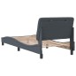 vidaXL Estructura de cama con cabecero terciopelo gris oscuro 80x200cm vidaXL Estructura de cama con cabecero terciopelo gris oscuro 80x200cm
