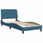 vidaXL Estructura cama con cabecero terciopelo azul 90x190 cm vidaXL Estructura cama con cabecero terciopelo azul 90x190 cm