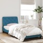 vidaXL Estructura cama con cabecero terciopelo azul 90x190 cm vidaXL Estructura cama con cabecero terciopelo azul 90x190 cm