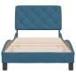 vidaXL Estructura cama con cabecero terciopelo azul 90x190 cm vidaXL Estructura cama con cabecero terciopelo azul 90x190 cm