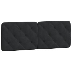vidaXL Cabecero de cama acolchado terciopelo negro 140 cm
