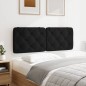 vidaXL Cabecero de cama acolchado terciopelo negro 140 cm vidaXL Cabecero de cama acolchado terciopelo negro 140 cm