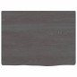 vidaXL Encimera de baño madera maciza tratada gris oscuro 40x30x2 cm vidaXL Encimera de baño madera maciza tratada gris oscuro 40x30x2 cm