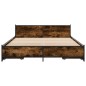vidaXL Cama con cajones madera de ingeniería roble ahumado 150x200 cm vidaXL Cama con cajones madera de ingeniería roble ahumado 150x200 cm