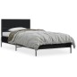vidaXL Estructura de cama madera de ingeniería y metal negro 90x200 cm vidaXL Estructura de cama madera de ingeniería y metal negro 90x200 cm