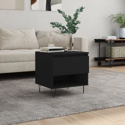 vidaXL Mesa de centro madera de ingeniería negro 50x46x50 cm