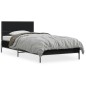 vidaXL Estructura de cama madera de ingeniería y metal negra 75x190 cm vidaXL Estructura de cama madera de ingeniería y metal negra 75x190 cm