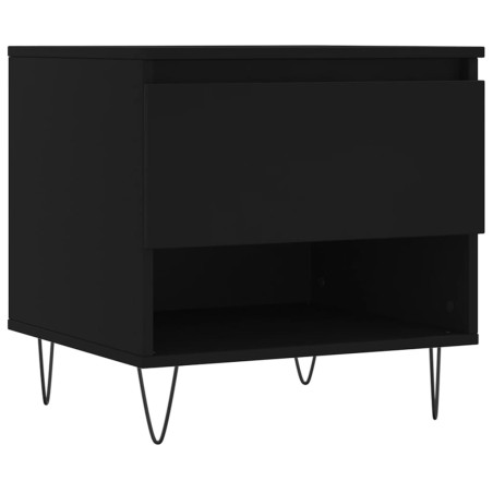 vidaXL Mesa de centro madera de ingeniería negro 50x46x50 cm