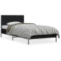 vidaXL Estructura de cama madera ingeniería y metal negro 100x200 cm vidaXL Estructura de cama madera ingeniería y metal negro 100x200 cm