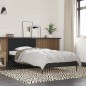 vidaXL Estructura de cama madera ingeniería y metal negro 100x200 cm vidaXL Estructura de cama madera ingeniería y metal negro 100x200 cm