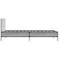 vidaXL Estructura cama madera ingeniería metal gris Sonoma 75x190 cm