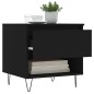vidaXL Mesa de centro madera de ingeniería negro 50x46x50 cm