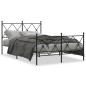 vidaXL Estructura de cama cabecero y estribo metal negro 120x200 cm vidaXL Estructura de cama cabecero y estribo metal negro 120x200 cm
