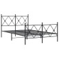 vidaXL Estructura de cama cabecero y estribo metal negro 120x200 cm vidaXL Estructura de cama cabecero y estribo metal negro 120x200 cm