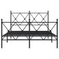 vidaXL Estructura de cama cabecero y estribo metal negro 120x200 cm vidaXL Estructura de cama cabecero y estribo metal negro 120x200 cm
