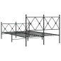 vidaXL Estructura de cama cabecero y estribo metal negro 120x200 cm vidaXL Estructura de cama cabecero y estribo metal negro 120x200 cm