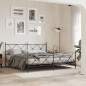 vidaXL Estructura de cama cabecero y estribo metal negro 180x200 cm