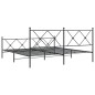 vidaXL Estructura de cama cabecero y estribo metal negro 180x200 cm