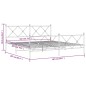 vidaXL Estructura de cama cabecero y estribo metal negro 180x200 cm