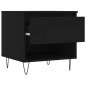 vidaXL Mesa de centro madera de ingeniería negro 50x46x50 cm