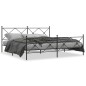 vidaXL Estructura de cama cabecero y estribo metal negro 193x203 cm vidaXL Estructura de cama cabecero y estribo metal negro 193x203 cm