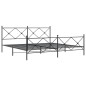 vidaXL Estructura de cama cabecero y estribo metal negro 193x203 cm vidaXL Estructura de cama cabecero y estribo metal negro 193x203 cm