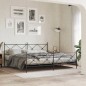 vidaXL Estructura de cama cabecero y estribo metal negro 193x203 cm vidaXL Estructura de cama cabecero y estribo metal negro 193x203 cm