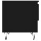 vidaXL Mesa de centro madera de ingeniería negro 50x46x50 cm