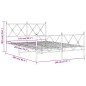 vidaXL Estructura cama metal con cabecero y estribo blanco 140x200 cm vidaXL Estructura cama metal con cabecero y estribo blanco 140x200 cm