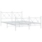 vidaXL Estructura cama metal con cabecero y estribo blanco 160x200 cm