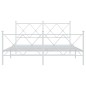 vidaXL Estructura cama metal con cabecero y estribo blanco 160x200 cm