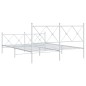 vidaXL Estructura cama metal con cabecero y estribo blanco 160x200 cm