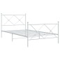 vidaXL Estructura cama metal con cabecero y pie cama blanca 100x200 cm vidaXL Estructura cama metal con cabecero y pie cama blanca 100x200 cm