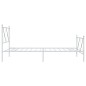 vidaXL Estructura cama metal con cabecero y pie cama blanca 100x200 cm vidaXL Estructura cama metal con cabecero y pie cama blanca 100x200 cm