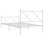 vidaXL Estructura cama metal con cabecero y pie cama blanca 100x200 cm vidaXL Estructura cama metal con cabecero y pie cama blanca 100x200 cm