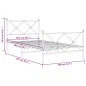 vidaXL Estructura cama metal con cabecero y pie cama blanca 100x200 cm vidaXL Estructura cama metal con cabecero y pie cama blanca 100x200 cm