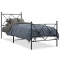 vidaXL Estructura de cama con cabecero y estribo metal negro 80x200 cm vidaXL Estructura de cama con cabecero y estribo metal negro 80x200 cm