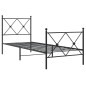 vidaXL Estructura de cama con cabecero y estribo metal negro 80x200 cm vidaXL Estructura de cama con cabecero y estribo metal negro 80x200 cm