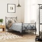 vidaXL Estructura de cama con cabecero y estribo metal negro 80x200 cm vidaXL Estructura de cama con cabecero y estribo metal negro 80x200 cm