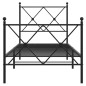 vidaXL Estructura de cama con cabecero y estribo metal negro 80x200 cm vidaXL Estructura de cama con cabecero y estribo metal negro 80x200 cm