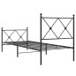 vidaXL Estructura de cama con cabecero y estribo metal negro 80x200 cm vidaXL Estructura de cama con cabecero y estribo metal negro 80x200 cm