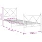 vidaXL Estructura de cama con cabecero y estribo metal negro 80x200 cm vidaXL Estructura de cama con cabecero y estribo metal negro 80x200 cm