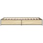 vidaXL Estructura cama madera ingeniería metal roble Sonoma 75x190 cm vidaXL Estructura cama madera ingeniería metal roble Sonoma 75x190 cm