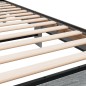 vidaXL Estructura cama madera ingeniería metal gris Sonoma 90x200 cm