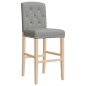 vidaXL Taburetes altos 2 uds madera maciza de caucho y tela vidaXL Taburetes altos 2 uds madera maciza de caucho y tela