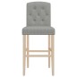 vidaXL Taburetes altos 2 uds madera maciza de caucho y tela vidaXL Taburetes altos 2 uds madera maciza de caucho y tela