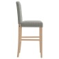vidaXL Taburetes altos 2 uds madera maciza de caucho y tela vidaXL Taburetes altos 2 uds madera maciza de caucho y tela