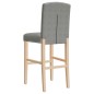 vidaXL Taburetes altos 2 uds madera maciza de caucho y tela vidaXL Taburetes altos 2 uds madera maciza de caucho y tela