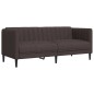 vidaXL Juego de sofás 3 piezas tela marrón oscuro vidaXL Juego de sofás 3 piezas tela marrón oscuro